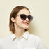 Angular Cat Eye Metal Women's Sunglasses Valencia